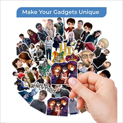 Image of Aesthetic Harry Potter Vinyl Journal Stickers for Phone Case, Laptop, Notebook, Dairy, Water Bottle,Etc Self-Adhesive Set of 50 Glossy and Waterproof (Harry Potterwall, 23 Cm, 30 Cms)