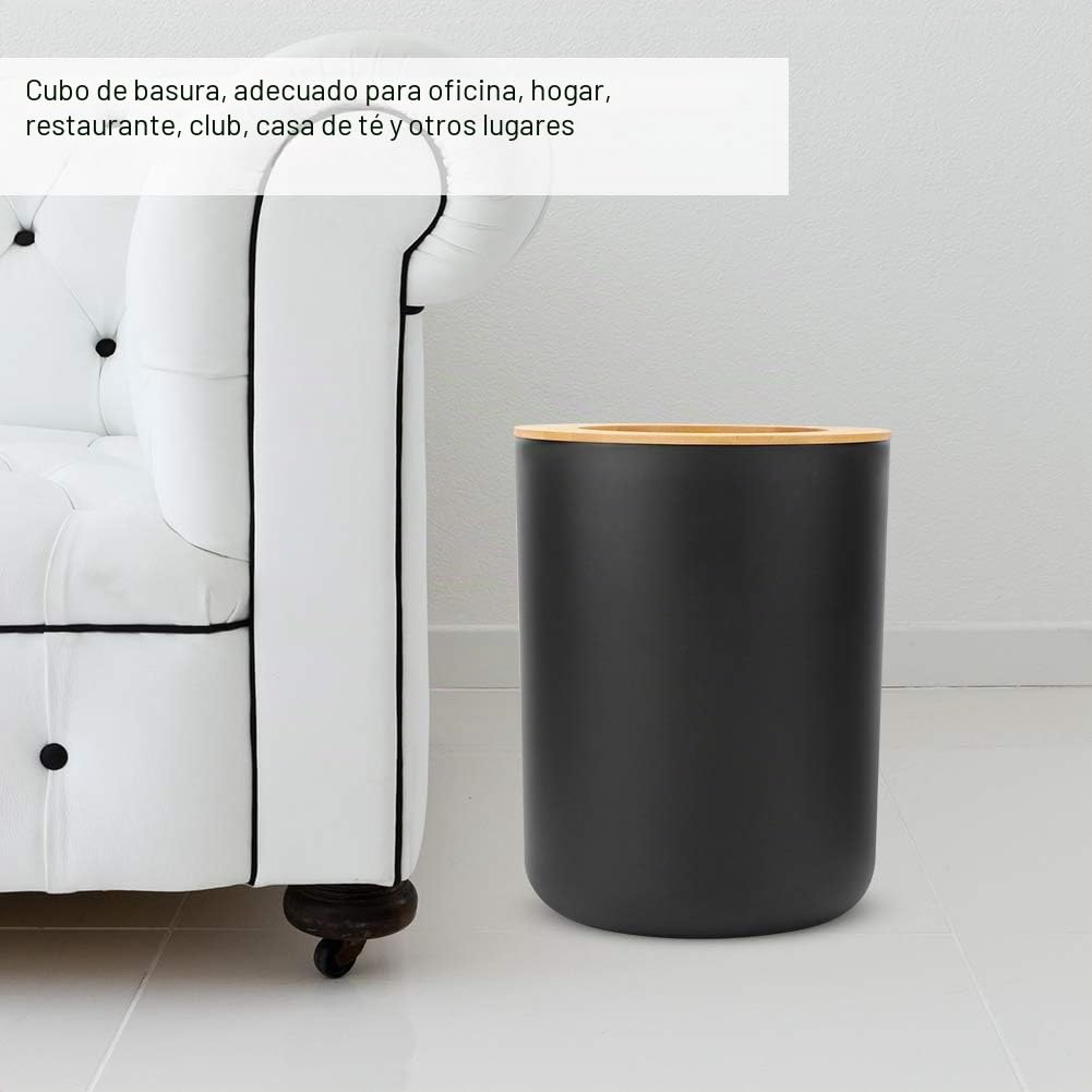 Ejoyous Juego de baño con caja de jabón, soporte cepillo dientes, vaso enjuague, botella loción, hogar familiar (negro)