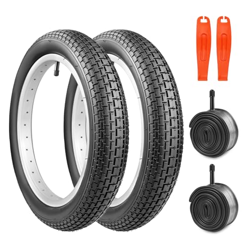 MEGHNA 2 Set Fahrradreifen-12x2.35 Zoll Fahrradreifen & Schlauch &Reifenheber Premium Alltag & MTB Reifen für 12Zoll Balance-Bike BMX Mountainbike Cruiser