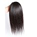 Perstar 8A Grade Brazilian Virgin Hair Straight Remy Hair 4 Bundles Remy Human Hair Weaves Natural Black (22 24 26 28, Natural Color)