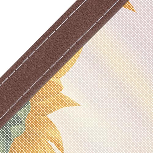 Image of Sun Flower Mosquito Net for Door Polyester Magnetic Curtain Auto Closing Insect Screen for All Door Types & Sizes with Self Adhesive Hook Tape (210 * 100cm)