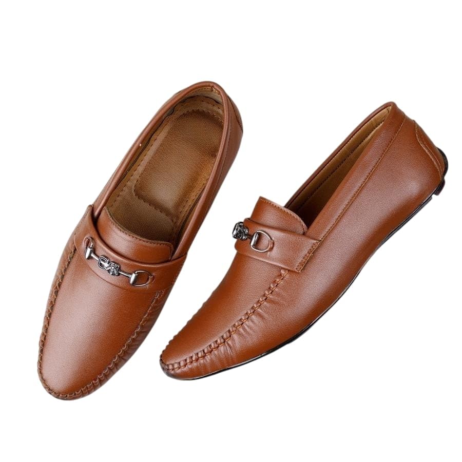 Image of WUGATTI Men's Leather Slip-On 100% Pure Leather Stylish Standard Casual Loafers