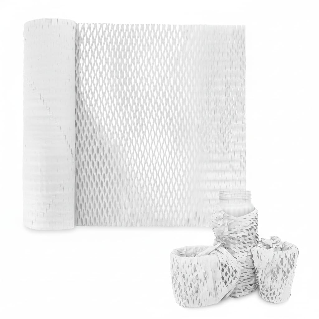 GLUN® Honeycomb Paper Wrapping Roll, (10 m 12 Inch Width), Eco-Friendly Cushion Wrap for Fragile Shipping Paper, Wrap Roll for Packing, Shipping, & Moving Sustainable Plastic-Free Packaging-image-41