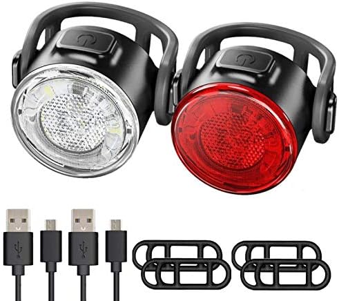 agptek 自転車ライト led自転車ライトセット 高輝度3モード対応 前照灯 防水ipx5 充電式