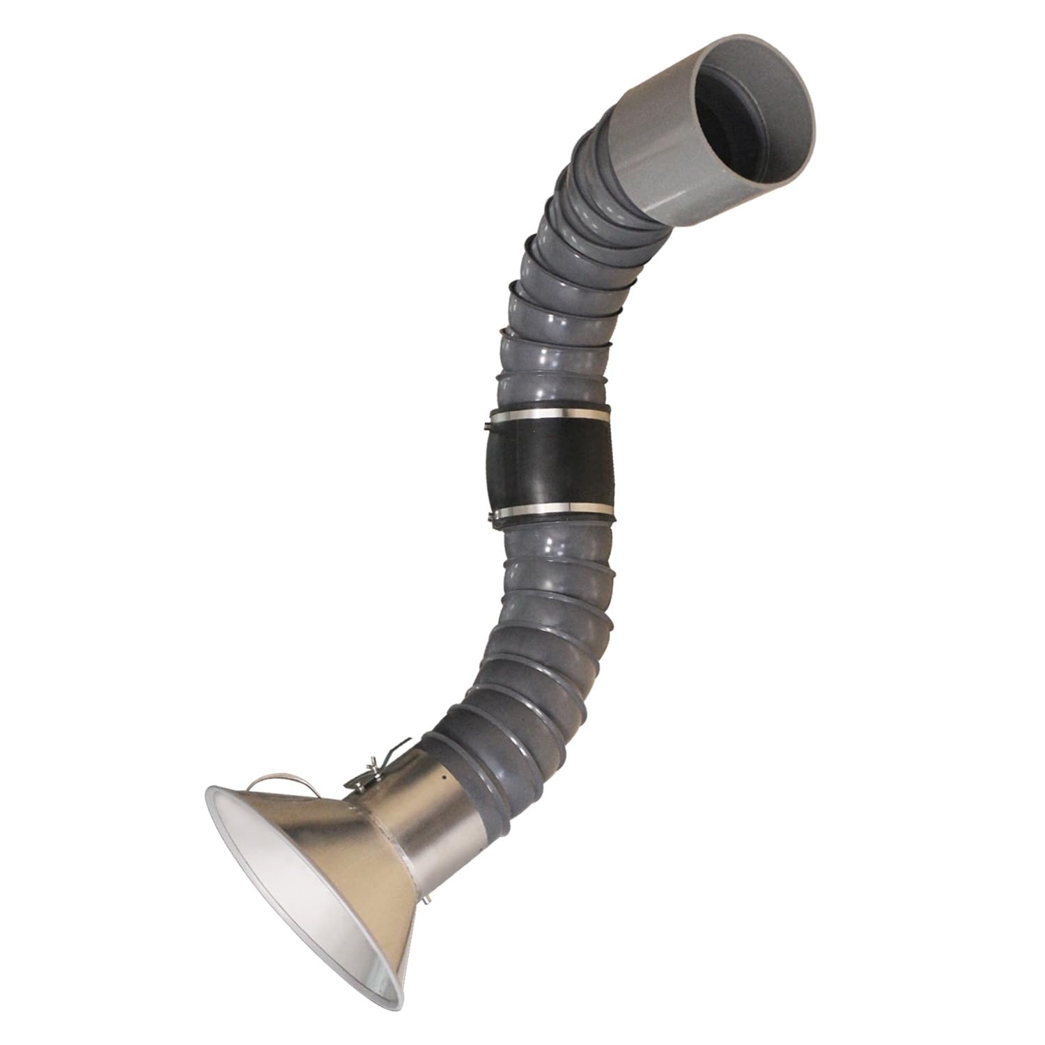 Absaugarm schweißrauch absauganlage OD150mm Lötrauchabsaugung arm schweißrauchabsaugarm Rauchabsauger ABS Ventilation Rohr Absugrohr Für Labor Werkstatt Industrie (1m mit trichter)