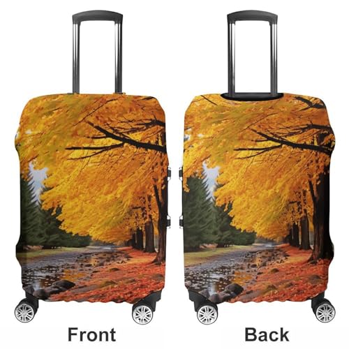 Fall Colors Luggage Cover Travel Suitcase Covers for Luggage Elastic Carry on Luggage Covers for Suitcase Tsa Approved Washable Luggage Sleeve Protector Fits 18-32 Inch XL3