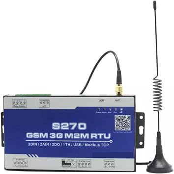 Electric Gate Opener Kit, M2M SMS IOT Gateway with 2AI+2AO+2DI for Crane Coal Seismic Communication BTS Access Relay Control