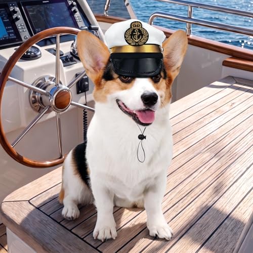 Sombrero Capitán para Perros Ajustable M miniatura 2
