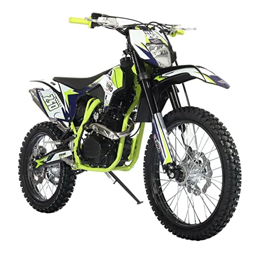 X-PRO 250cc Dirt Bike With LED Light, Zongshen Engine, Pit Bike, Gas Adult Pitbike, Big 21"/18" Wheels (Green)
