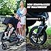 Baby Jogger City Mini GT3 Kinderwagen | Geländetauglicher Buggy | Leichter, faltbarer Reisebuggy | Rich Black (Schwarz)
