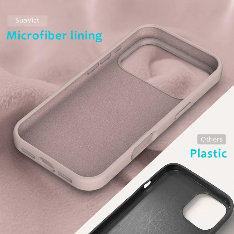 Image of Back Cover Compatible with iPhone 17 Pro Max Case Liquid Silicone Full Protection Shock Proof Back Cover for iPhone 17 Pro Max (Sand Pink)