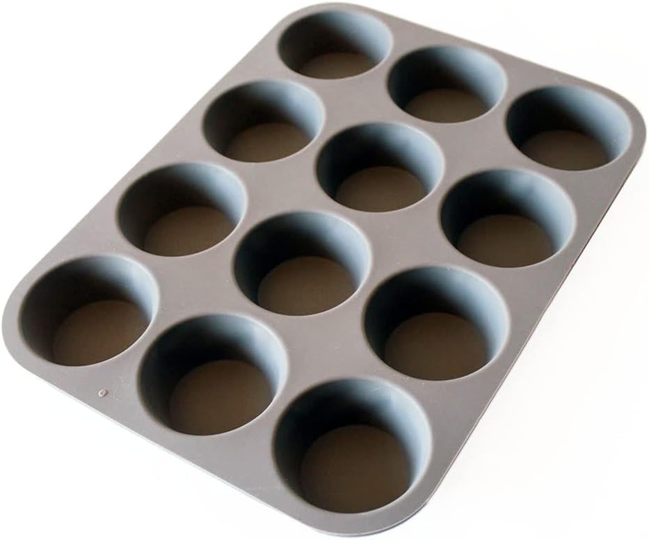 Molde magdalenas silicona, 12 muffins / brownie / cupcake / magdalenas / antiadherente