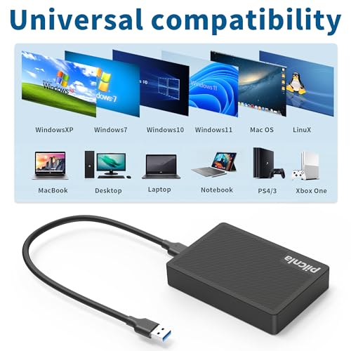Image of Ultra Slim Portable External Hard Drive 1TB USB3.0 HDD Storage for Xbox One X /S, Xbox 360, PS4, PC, Desktop, Laptop, MacBook, Chromebook