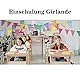 Wimpelkette Outdoor Pastell 4 Stück– GREATRIL 16 M Girlande Kinderzimmer Wetterfest Stoff Wimpel für Garten Geburtstag Einschulung Schulkind Klassentreffen Karneval Ostern Party Deko