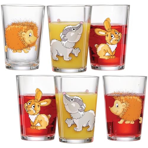 Ritzenhoff & Breker Kindertrinkgläser-Set Waldtiere, 6-teilig
