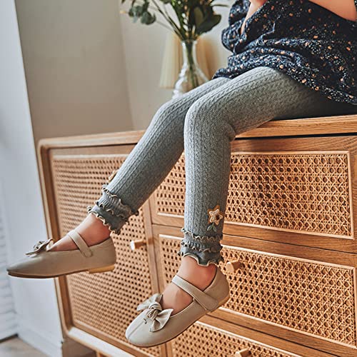 Toddler Girls Ruffle Knitted Tights Thick Solid Color Stretchy Stockings Baby Kids Cotton Leggings4