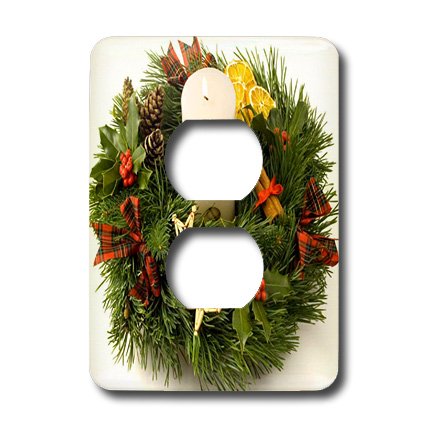 Couronne de l'Avent 3dRose cache-prise double pour masquer les interrupteurs tristes - 2