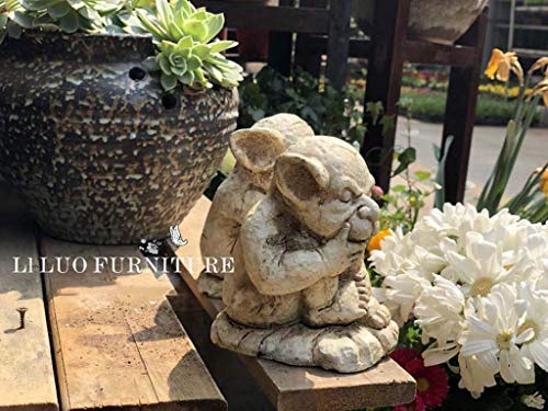 Gargouille de jardin en béton pour une décoration de cour mystique - 5