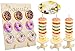 Lostwry 4 soportes de madera para donuts de donuts para decoración de pared para bodas, cumpleaños, aniversarios, resaurantes y fiestas.