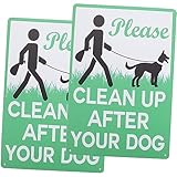 Gogogmee 2stücke Vintage Schild Bitte Säubern Sie Nach Ihrem Hund Outdoor-warnschild Für Garten Hundezone Und Park Einfach Aufzuhängen Wetterfest Sichtbar Für Haustierbesitzer