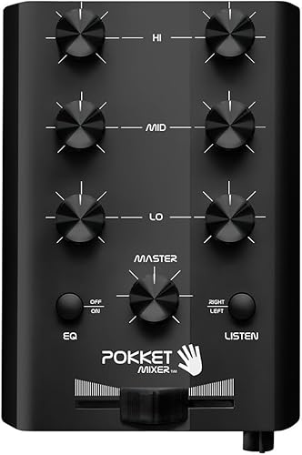 Pokketmixer Das Mini-DJ-Mischpult FuI r Partys UI berall Mit Handy Smartphone MP3-Player Tablet Ohne Strom  Schwarz 