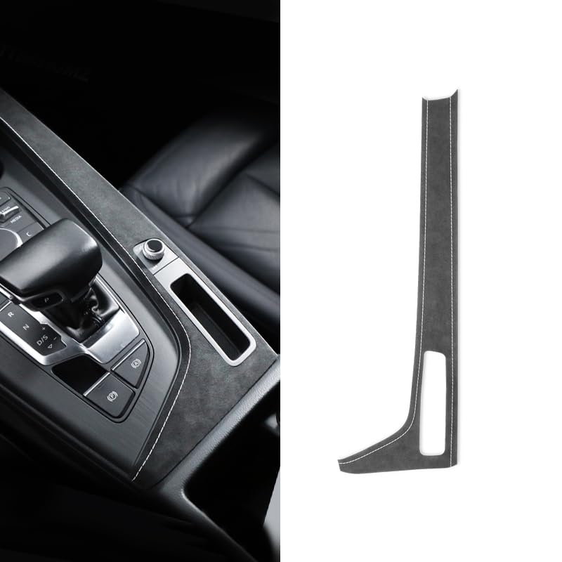 BETTERHUMZ Center Console Gear Shift Panel Cover Trim Compatible with Audi A4 S4 B9 A5 S5 RS5 2017-2024 for Alcantara Strip Sticker Car Interior Accessories (for Alcantara)