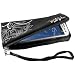 Produktbild mumbi NEOPREN Zipper Tasche für Samsung Galaxy S3 i9300 / S3 Neo Handytasche FLOWER Power schwarz Hülle Beutel