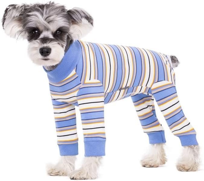 Miniatura 2 de Traje de Recuperación Rayado para Perros, Mameluco Después de la Cirugía para Perros Machos y Hembras, Pijama de Manga Larga para Perros y Gatos,