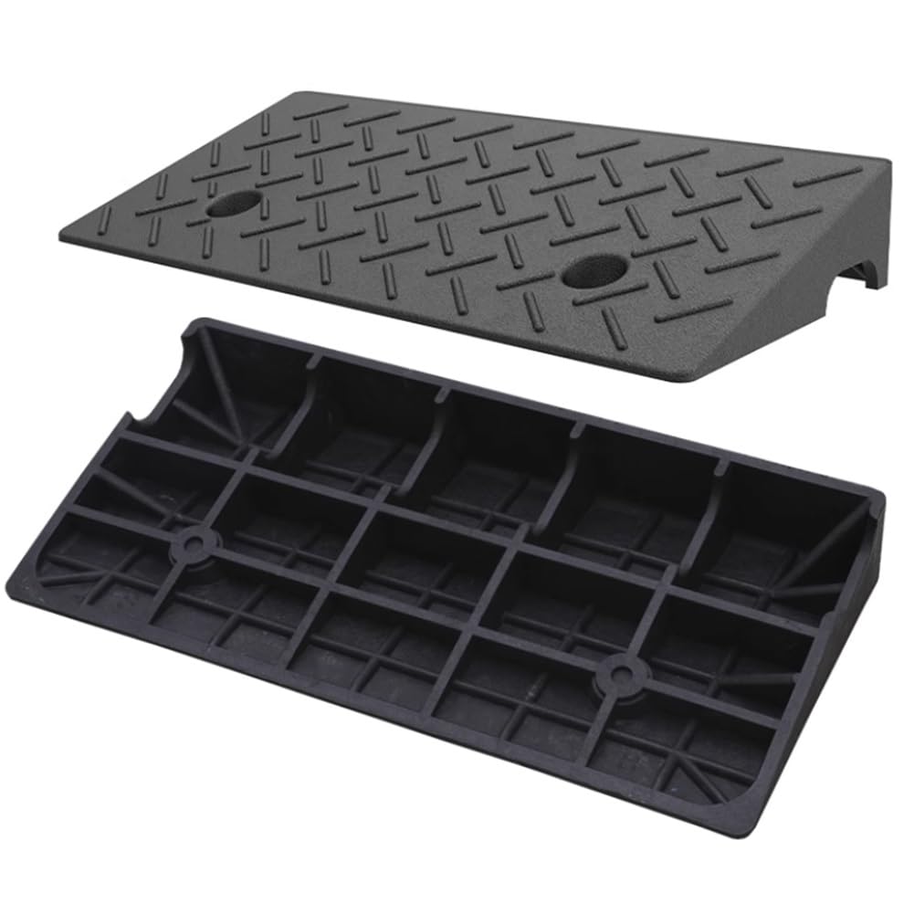 Rampe in Gomma per Marciapiedi,Rampe di Soglia Resistenti,Altezza 10 11 12 13 14 15 cm, per Vialetti d'accesso, Scooter per Disabili/Porte/Gradini(Height 12cm (4.7 inch))