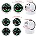 ARTILAURA 6 Gauge Set-GPS Speedometer, Tachometer, Fuel Level, Water Temperature, Oil Pressure, Voltage 7 Color Backlight Boat Gauges Set Marine Car (Black)