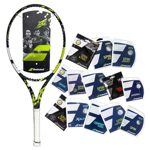 Babolat Pure Aero Team Tennis Racquet (Choice of String and Tension) (4 1/8), Yellow/Black