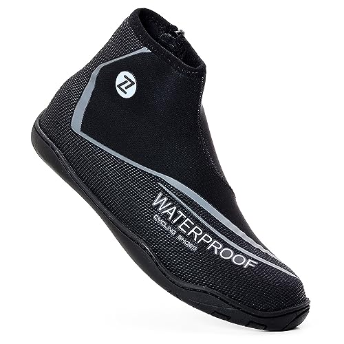 Sapatilha Aquática Feminino Masculino Botinha Neoprene Ciclismo Pesca COR:PRETO CINZA;TAMANHO:36