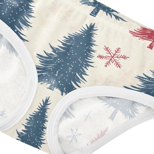 Pattern Toddler Girls Underwear 2t Cotton Girl Panties Cute Red Blue Christmas Trees Beige Kids Undies Briefs4