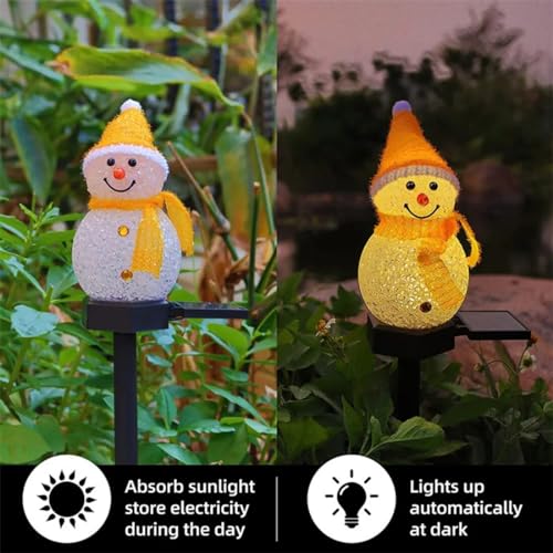 Natal solar luzes led boneco de neve decoração do jardim à prova dwaterproof água luz ao ar livre pl