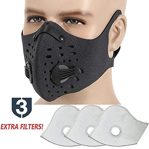MoHo Dust Filter, Upgrade Activated Carbon Filter Windproof Dust Filter Half Face Filters for Motorcycle Bicycle Cycling Ski Outdoor