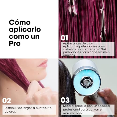 L'Oréal Professionnel, Serum Glass Shine, Anti frizz, Protector Térmico, Hasta 10 lavados, Sin Aclarado, Para todo tipo de Cabello, Vitamino Color Spectrum, Serie Expert, Mini 30ml - imagen 12