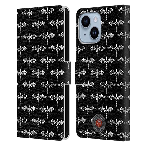 Étui en cuir iPhone 14 Plus Anne Stokes Dragon Tribal au design raffiné