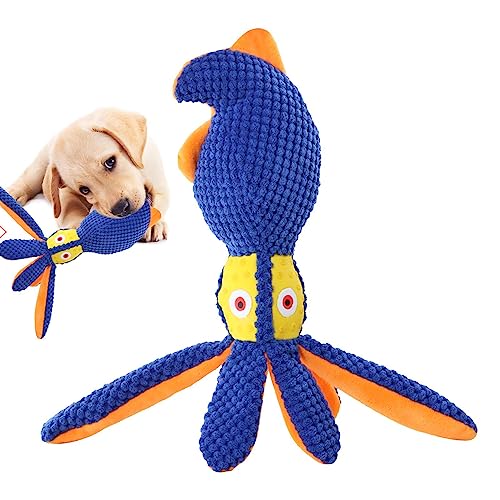 Juguetes de peluche de pulpo para perros, suministros para mascotas, gatos, perros, juguete de peluche interactivo para perros, juguete interactivo para masticar para perros grandes y
