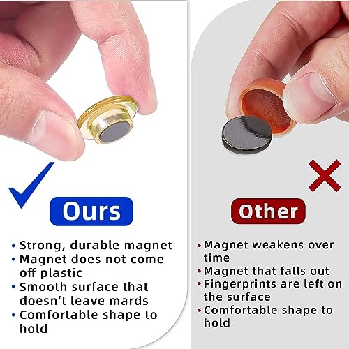 Qualsen Fridge Magnets, 20pcs Refrigerator Magnets, Small Magnets for Whiteboard Magnets for Kids, Mini Cute Magnets for Fridge Magnet, Locker, White Board, Kitchen, Office, Classroom (Clear hat)