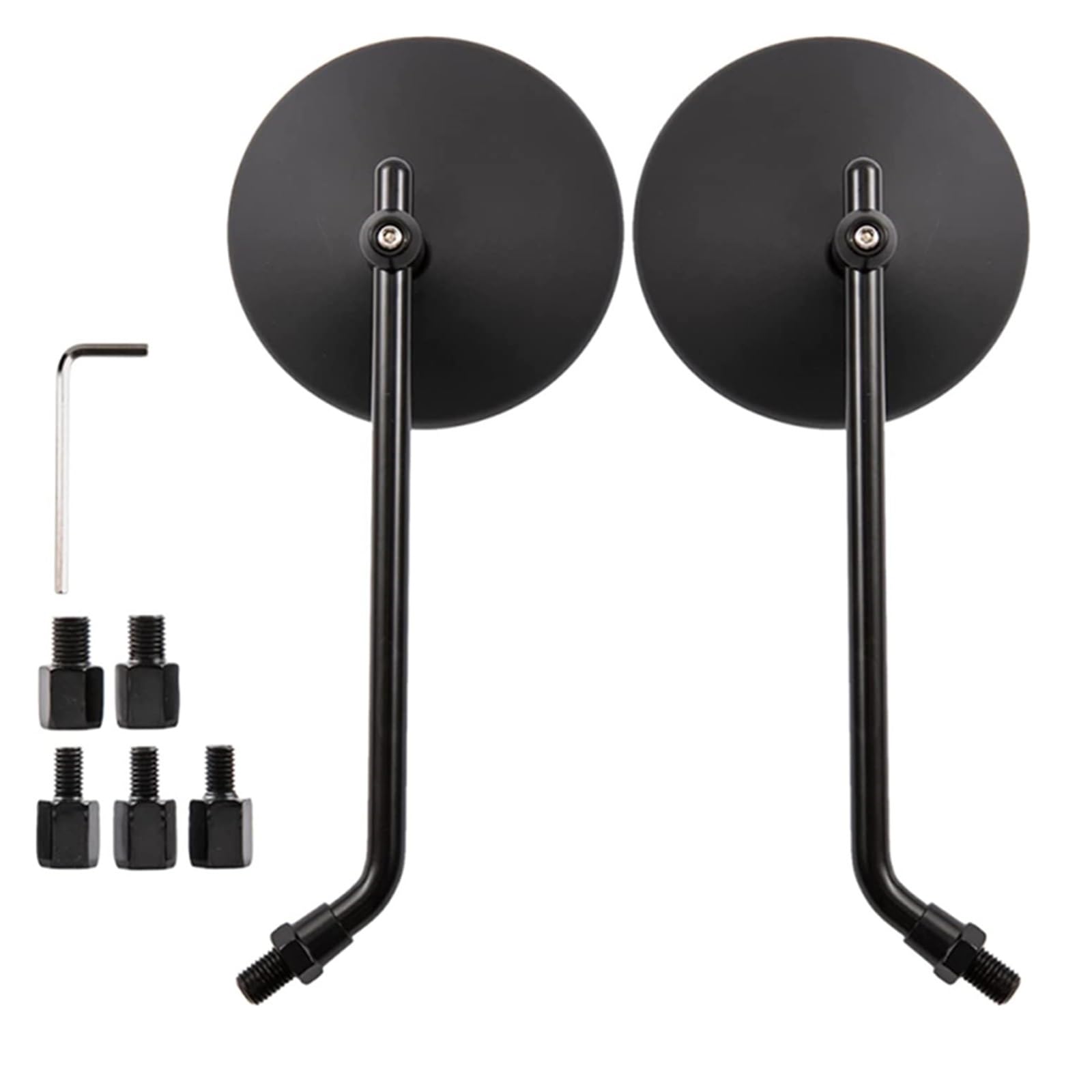 Specchietto retrovisore per Moto, per ATV, per Scooter, per Bici, 3,86" Specchietti retrovisori per Moto, 8/10 mm, cromati, retrovisori per Manubrio, specchietti retrovisori per Bici