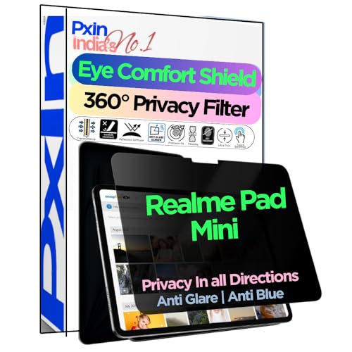 Image of PxIn Tablet Privacy Screen Guard compatible with Realme Pad Mini | No.1 | Anti Glare | Anti Blue Light | Anti UV | 4 Way Privacy Filter | 360 Privacy | Eye Protect