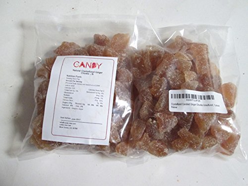 Crystallized Candied Ginger Chunks-Unsulfured, 2.5 pound
