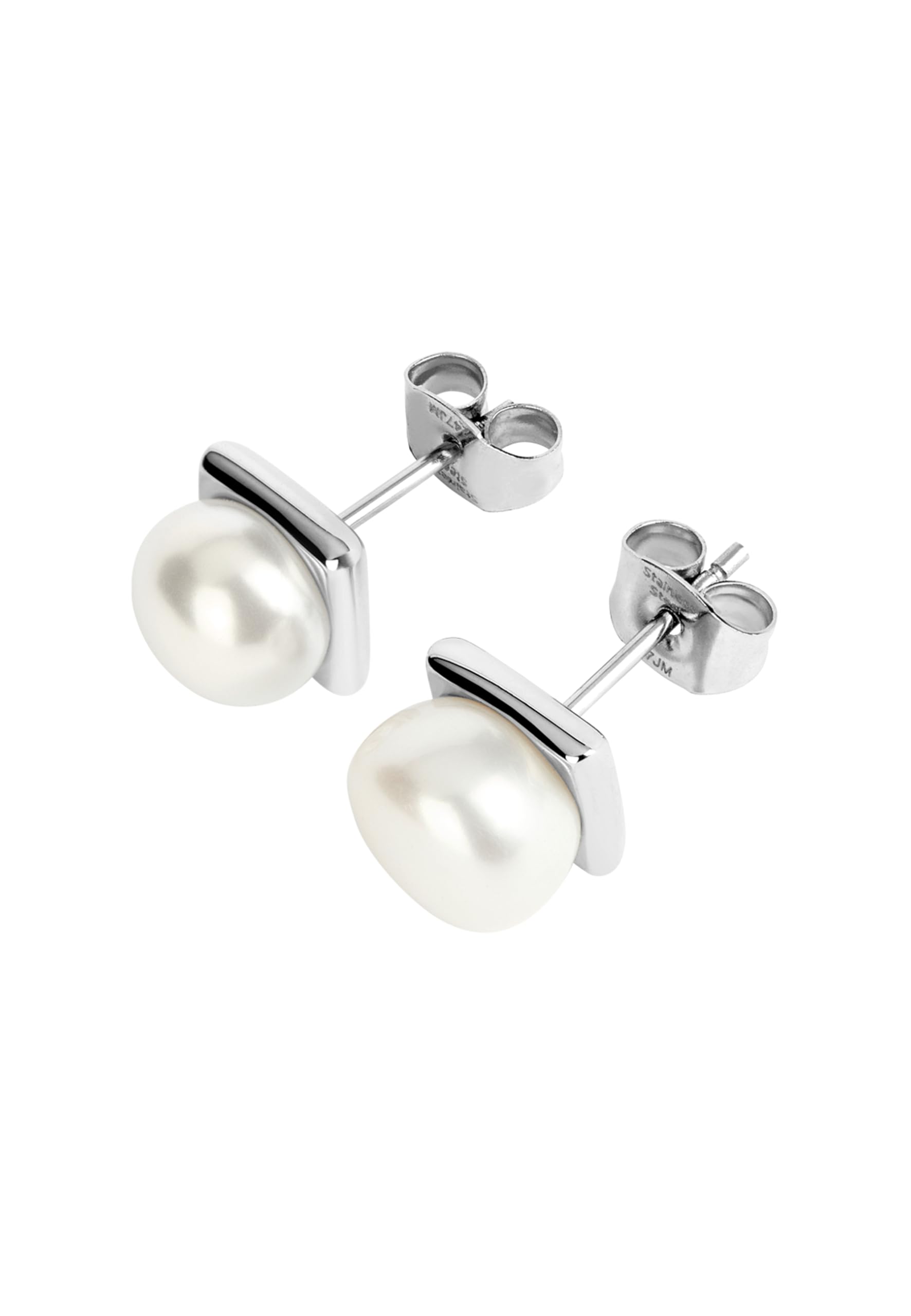 BREIL, Orecchini Donna in Acciaio, Perle Naturali