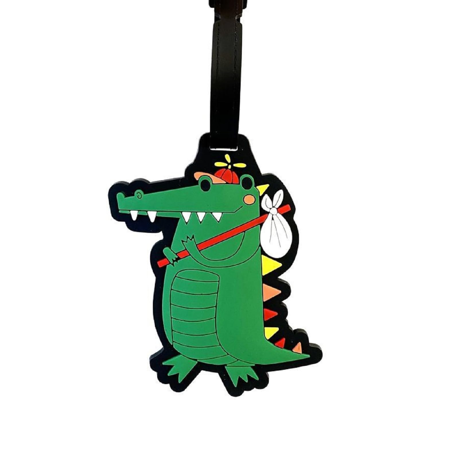 Cute Cartoon Travel Crocodile Silicone Luggage Tag Fun Suitcase Bag Baggage Tag Identification Labels Name ID Identifier