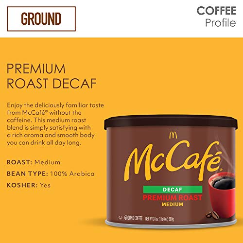 Mccafe Medium Roast Ground Coffee, Canister Premium Roast Decaf 1.5 Pound 24.0 Ounce #TOP2