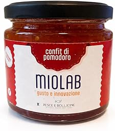 Confettura artigianale Siciliana di Pomodoro Pachino, per Piatti di Carne, Pesce, Formaggi,Senza Conservanti, Oro Rosso di Sicilia, 100% Naturale, Gourmet, Vegano, Vasetto 240gr