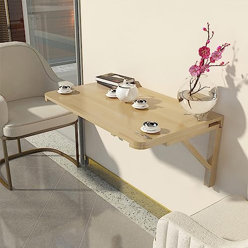 COPPERVIBES Fold Down Outdoor Wall Mounted Table with Drop Leaf for Home/Bar/Office/Garden/Garage Space Saving Floating Laptop Desk (Size: L40xW30cm/L16xW12in)