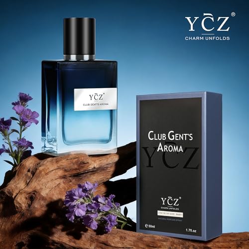 Ycz CLUB GENT'S AROMA Perfume Men, 1.7oz(50ml), Nightclub Essential Fragrance, Long Lasting Cologne for Men with Aromatic Woody Notes of Mint, and Lemon, Ideal Occasions Daily Elegance