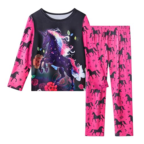 LQSZ Girls Pajamas Toddler Girls PJs Sleepwear for Girls Size 2-12 Years
