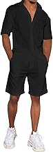 amropi Tuta Uomo Sportiva 2 Pezzi Maniche Corte Camicia Bottone e Pantaloncini Estiva Completo